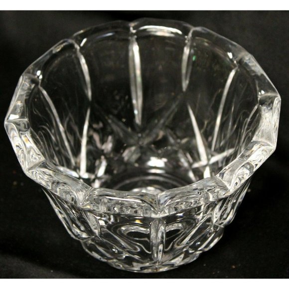 Clear Leaded Crystal Light Covers Star Pattern Molded 4" tall Shade Scallop - Picture 8 of 10